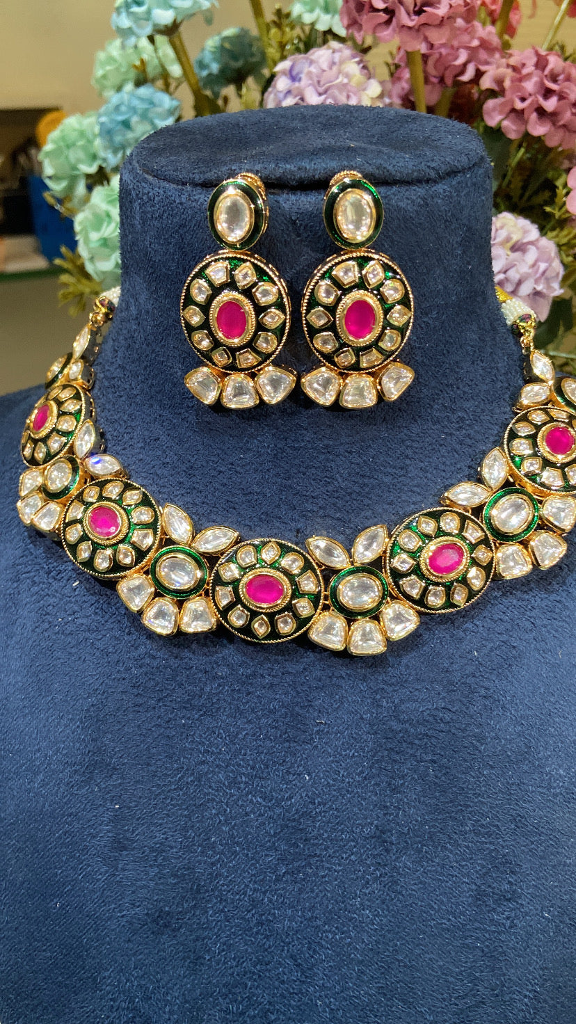 Prerna POLKI KUNDAN NECKLACE SET