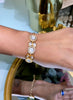 Dainty Festive Moissanite Polki bracelet