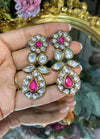 LONG KUNDAN POLKI EARRINGS