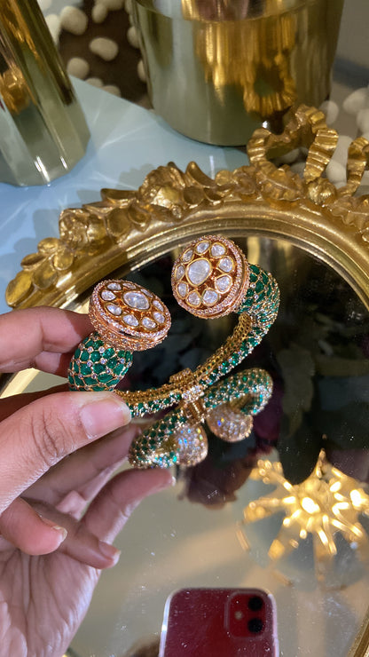 Festive Embedded Polki Kada Openable (Single)