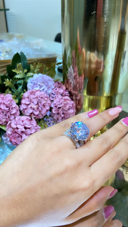 20 ct rock bling ring (with 2 support bands)