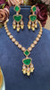 Festive Green dual doublet Moissanite polki set