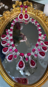 Festive Madison Coloured Diamond Necklace with Earrings