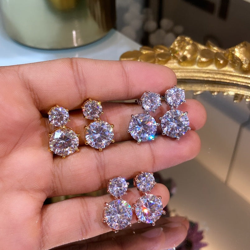 ROUND DROP dangler EARRING ♠️
