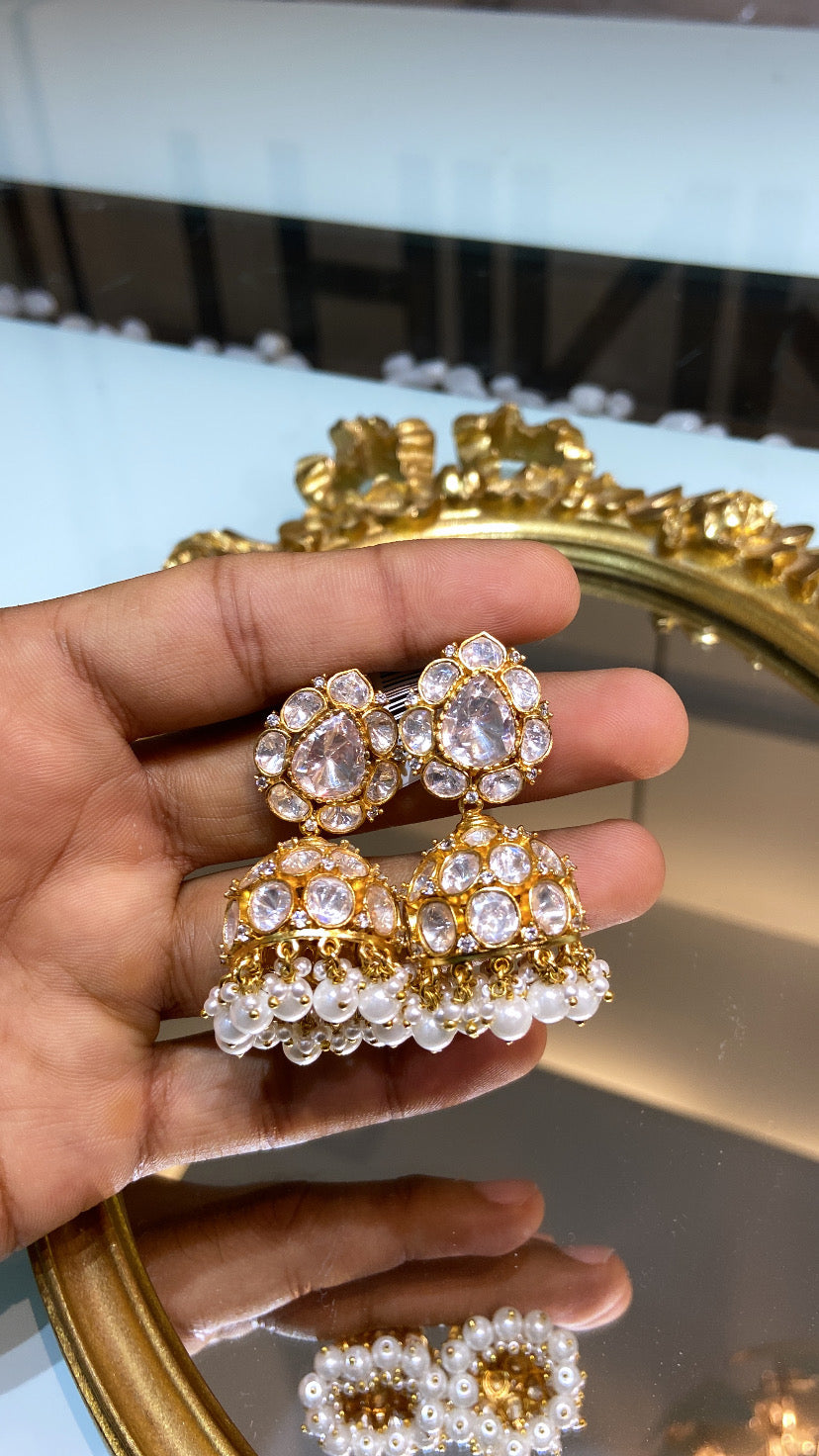 DHYANA MOISSANITE POLKI JHUMKIS