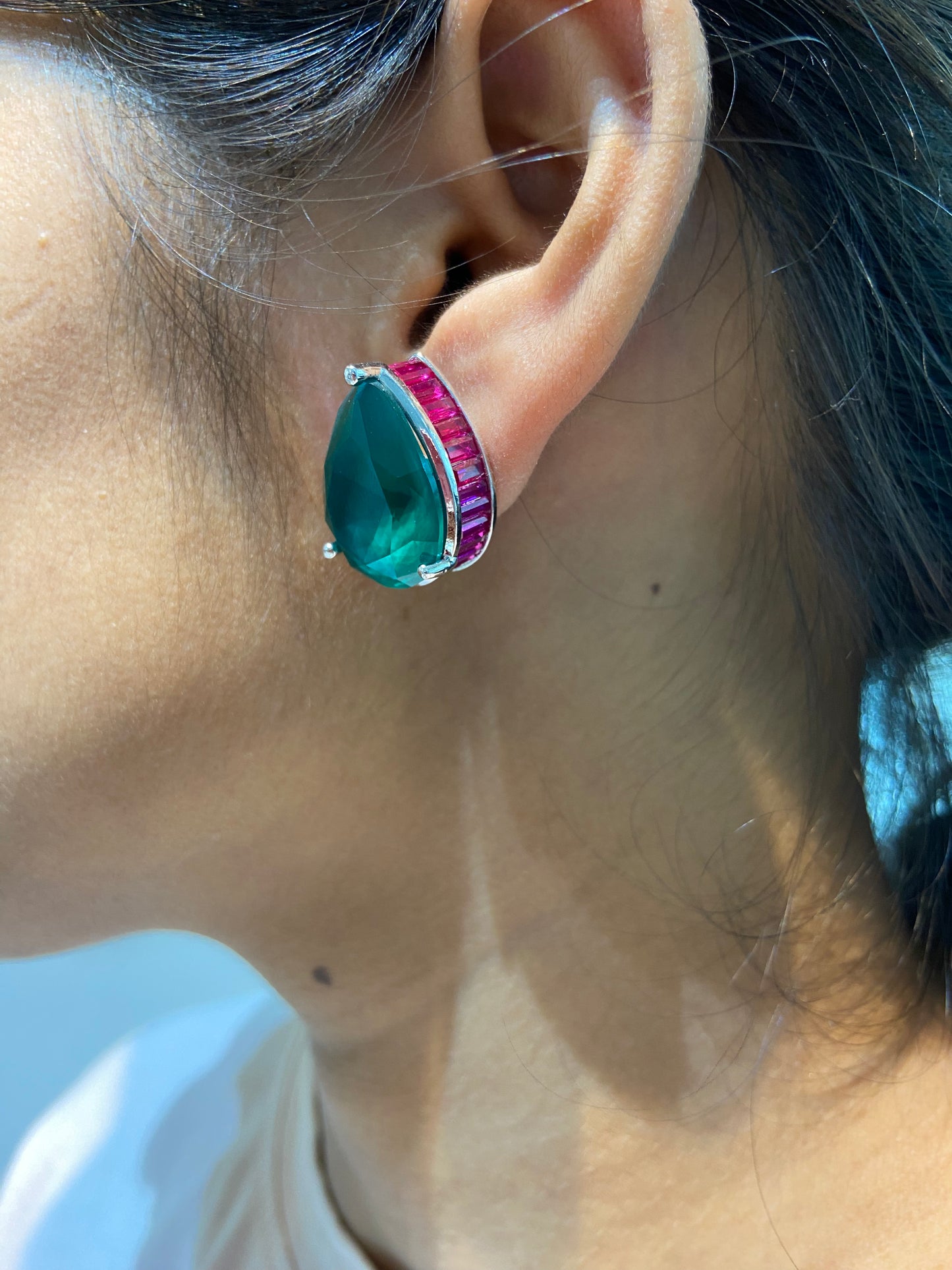 Tear Drop Dual colour studs