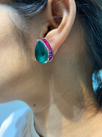 Tear Drop Dual colour studs
