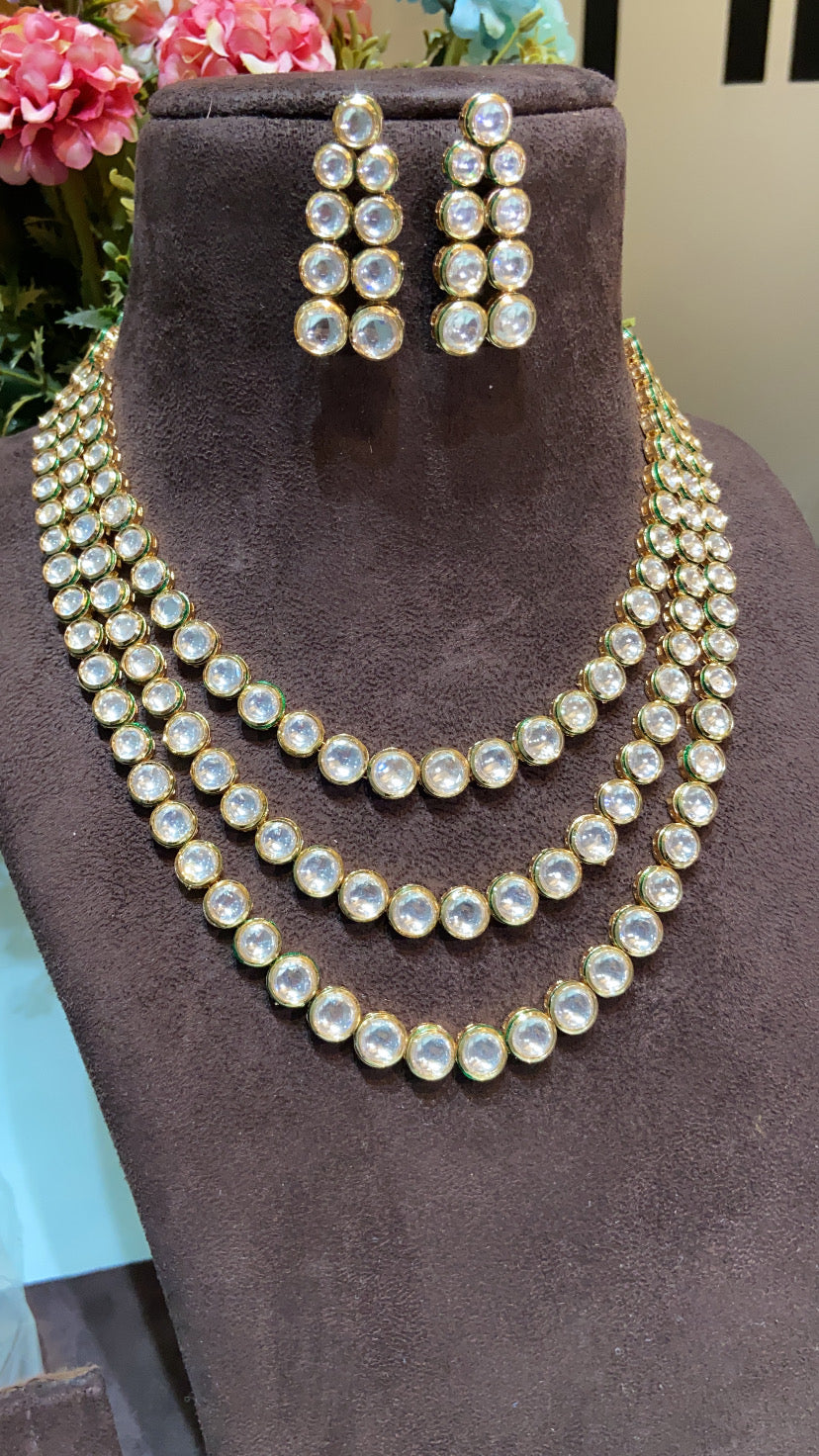 LINER KUNDAN POLKI SET