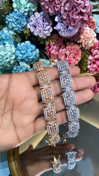 Diamond Gajra Kada/ Bracelet (single piece)
