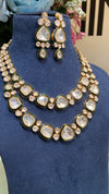 2  Liner Festive evergreen meena kundan polki necklace set