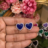 Invisible setting love earrings