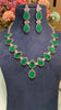 DROP DROP EMERALD DOUBLET DIAMOND SET