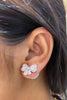 FRONT BACK BOW PEARL EARRING