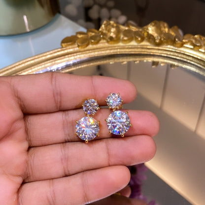 ROUND DROP dangler EARRING ♠️
