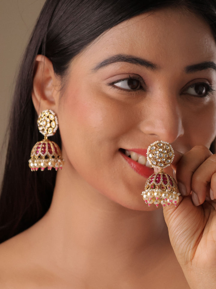 TATHA MOISSANITE POLKI JHUMKIS