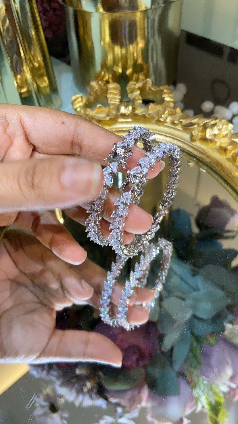 MARQUISE DIAMOND BANGLES (OPENABLE) PAIR