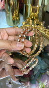 Leafy MOISSANITE Polki bangles (Not openable) Pair
