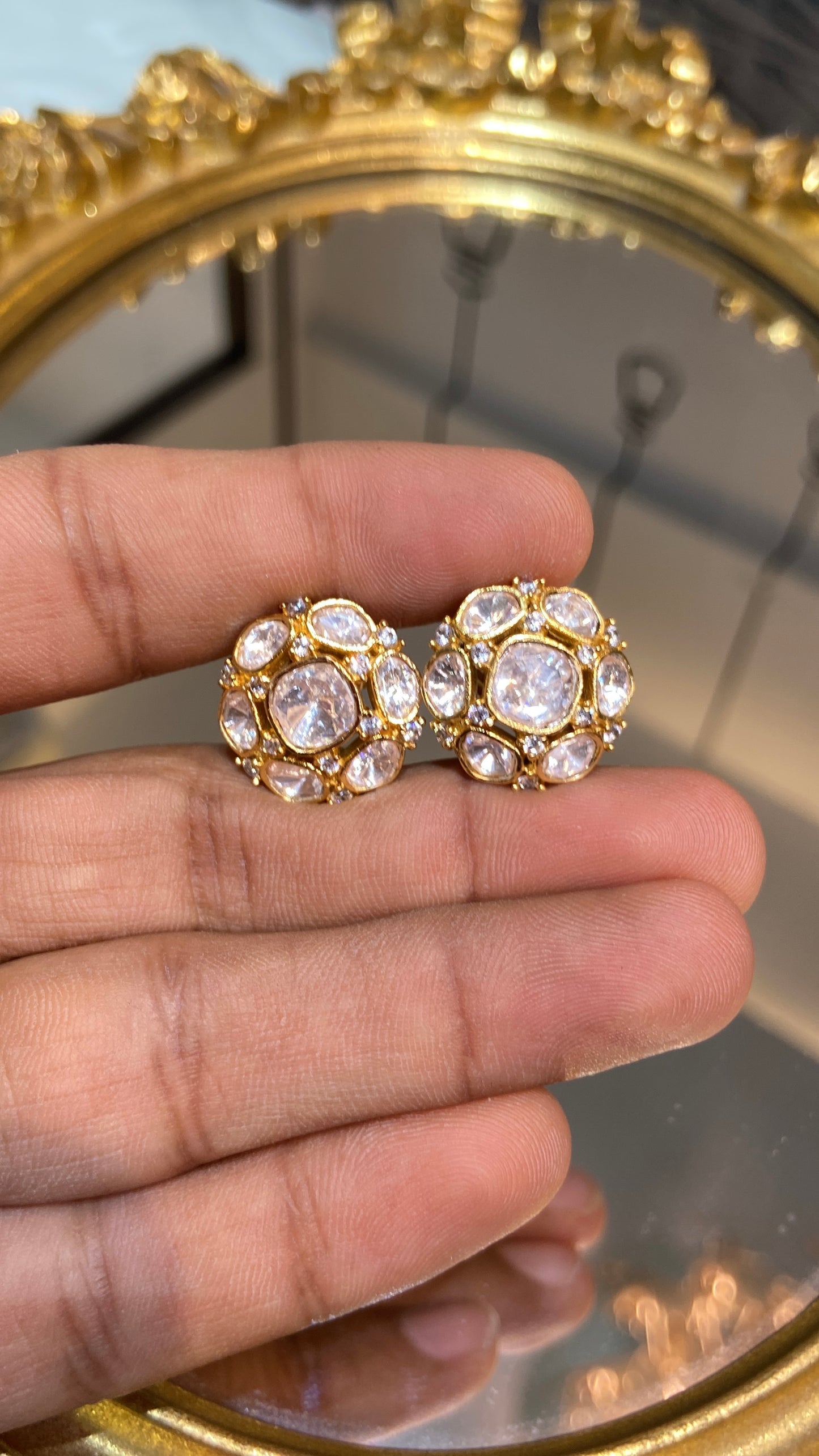 Jodha Polki Studs
