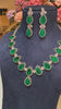 DROP DROP EMERALD DOUBLET DIAMOND SET