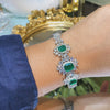 EMERALD STIFF BRACELET OPENABLE