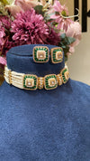 Festive Pearl Polki choker set