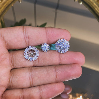 2 way wear earring with removable jacket
