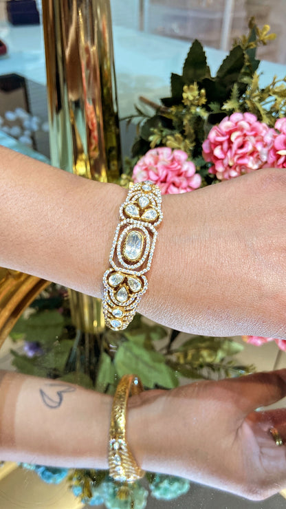 DESIGNER MOISSANITE POLKI BRACELET