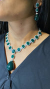 Festive Droplet diamond Necklace Set