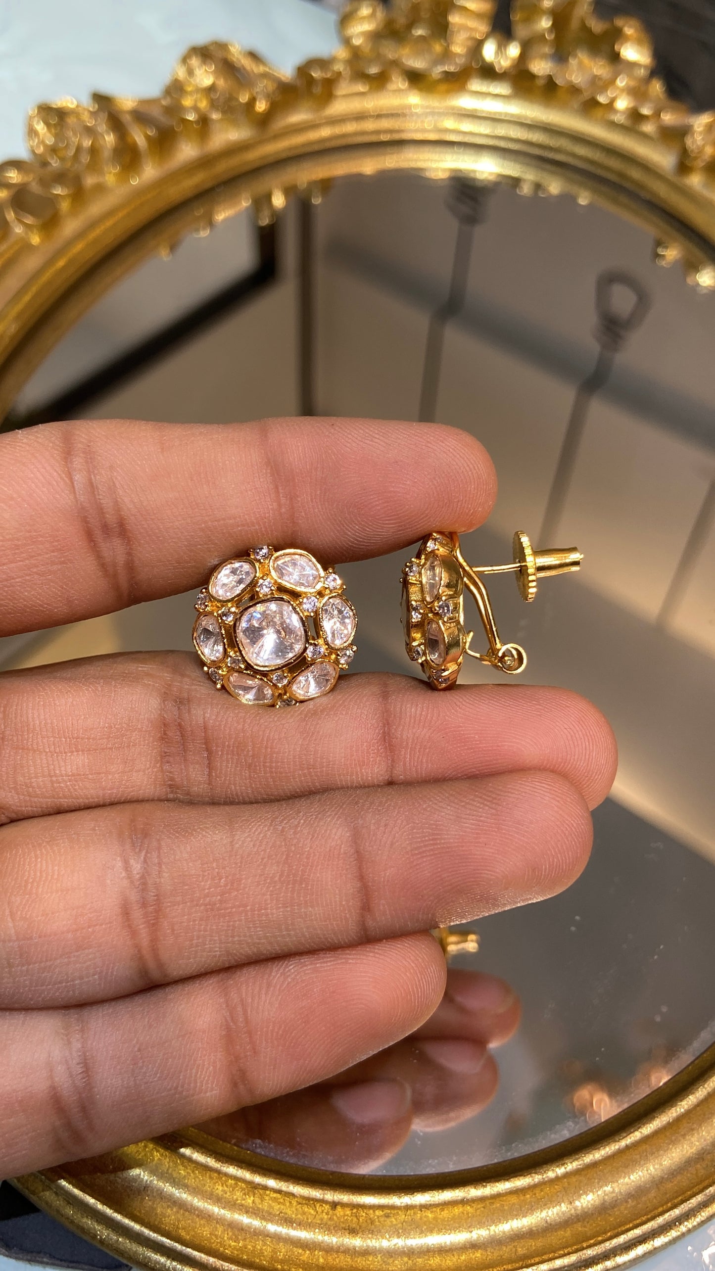 Jodha Polki Studs