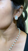 Pearl string Moissanite polki pendant chain earring set