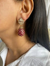 Festive EMBEDDED drop EARRING