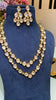 PREMIUM UNSHAPED POLKI KUNDAN NECKLACE SET - LONG