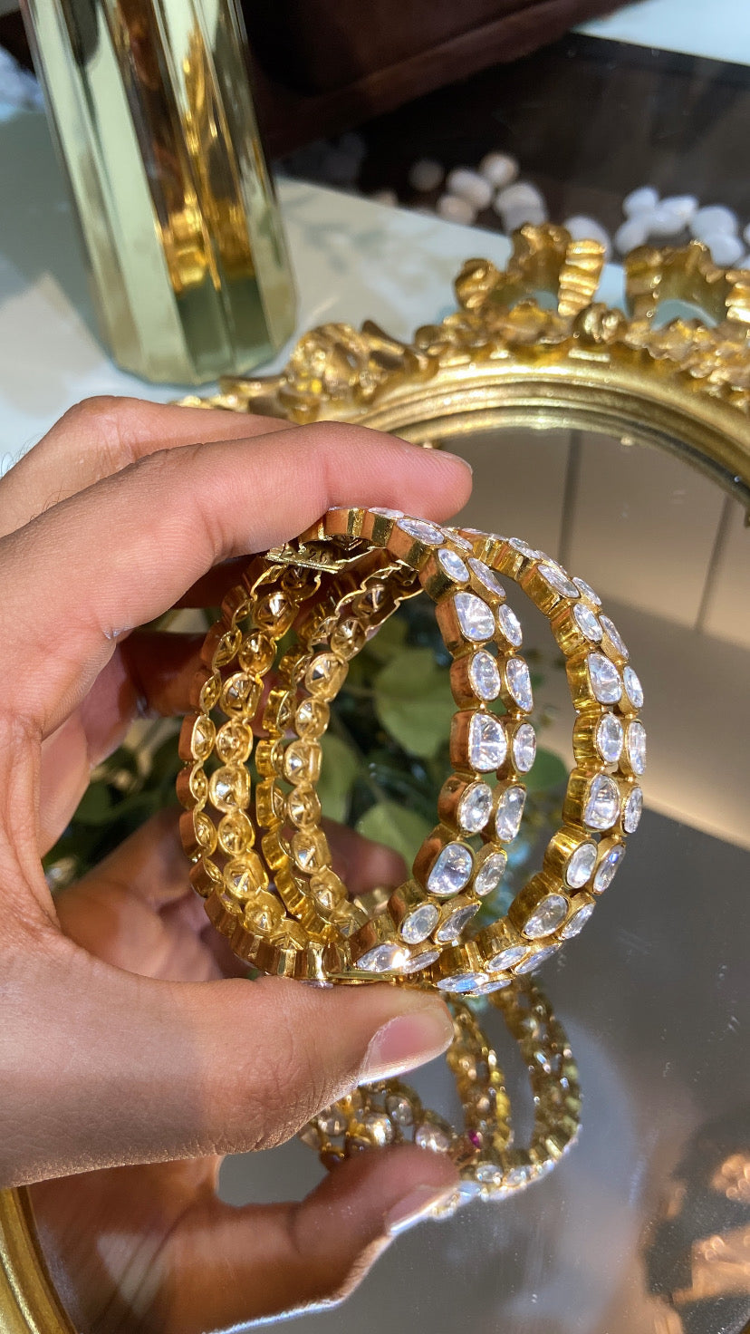 2 LINE MOISSANITE POLKI KADAS (OPENABLE)
