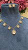 Moissanite Polki drop necklace set