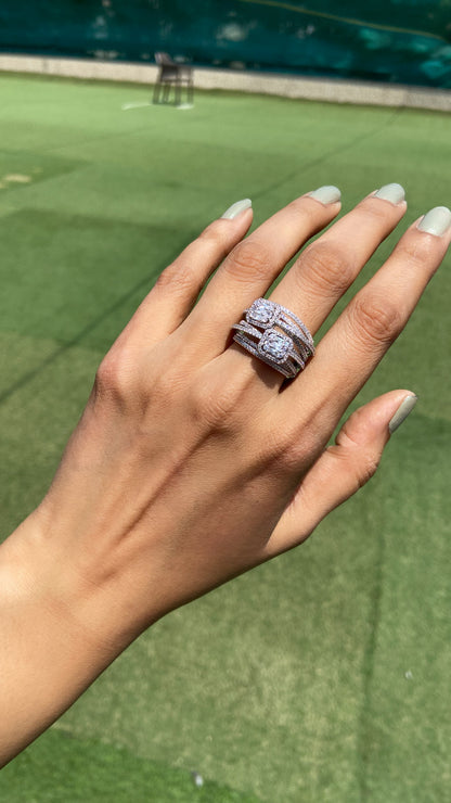 Best seller cluster setting liner ring (Get a Free Gift) 🩵🩵