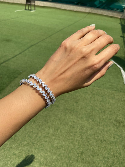 MARQUISE DIAMOND BANGLES (OPENABLE) PAIR