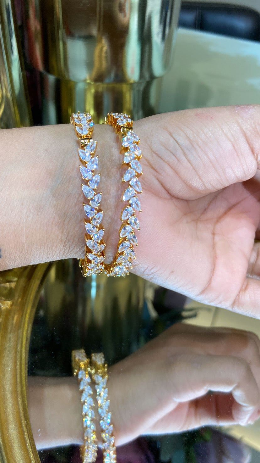 MARQUISE DIAMOND BANGLES (OPENABLE) PAIR