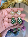 Festive EMBEDDED drop EARRING