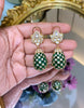 Festive EMBEDDED drop EARRING