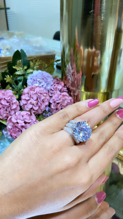 20 ct rock bling ring (with 2 support bands)