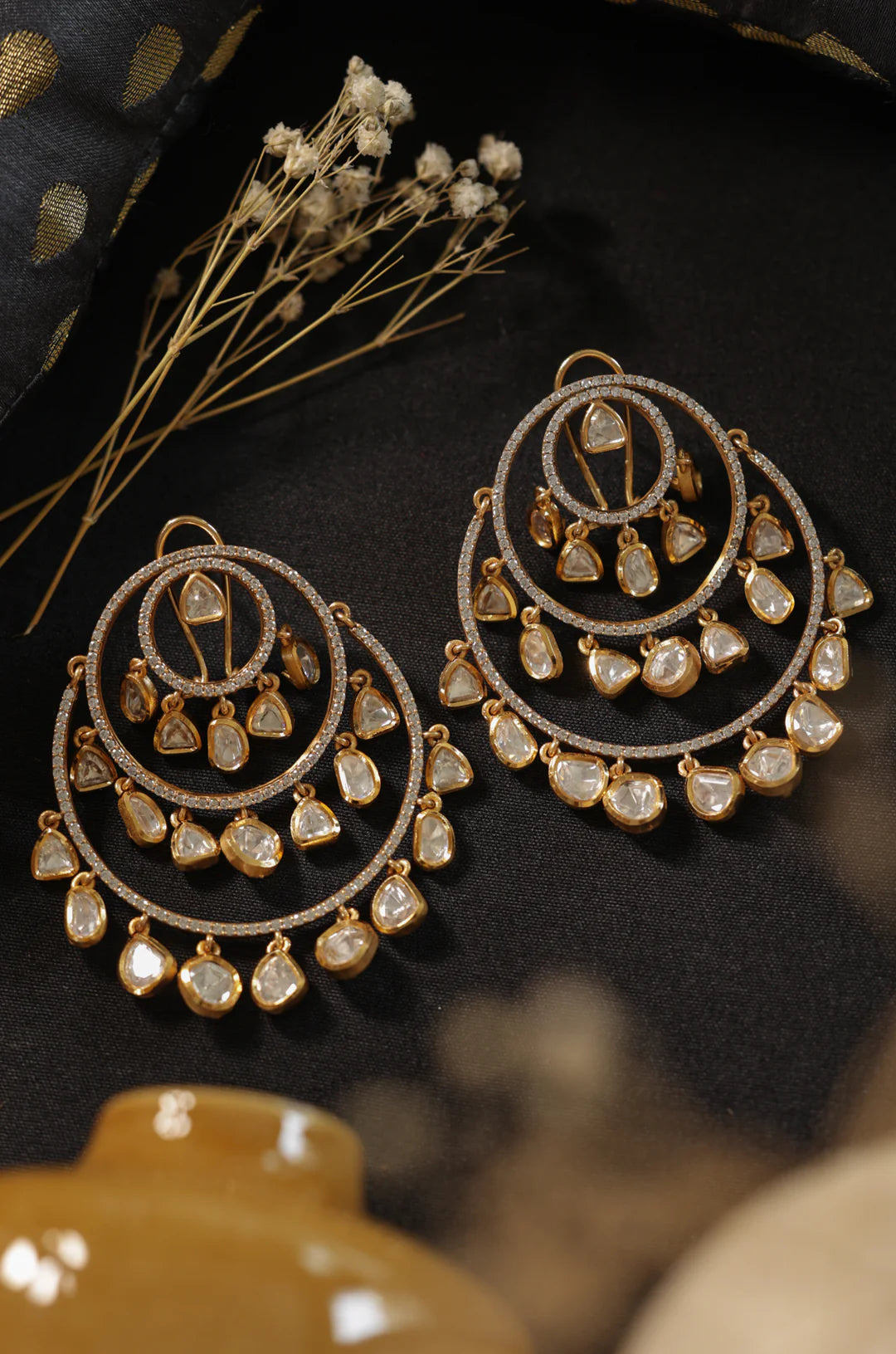 DANGLING CHAND EARRING - mini & large