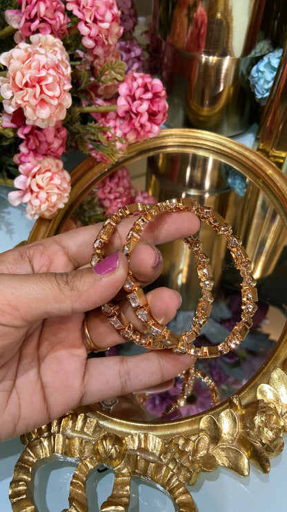 Aakar moissanite Polki bangles (PAIR) NOT openable 🪄