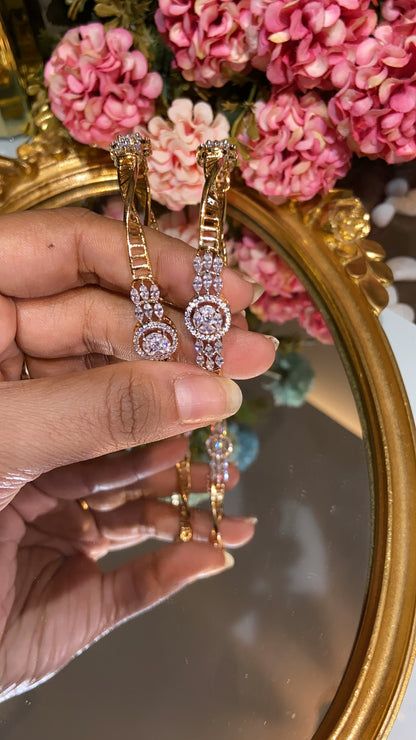 Cluster marquise drop DIAMOND  design bangles  - PAIR 🖤