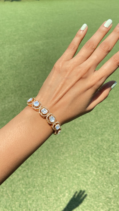 Festive Moissanite Polki bracelet