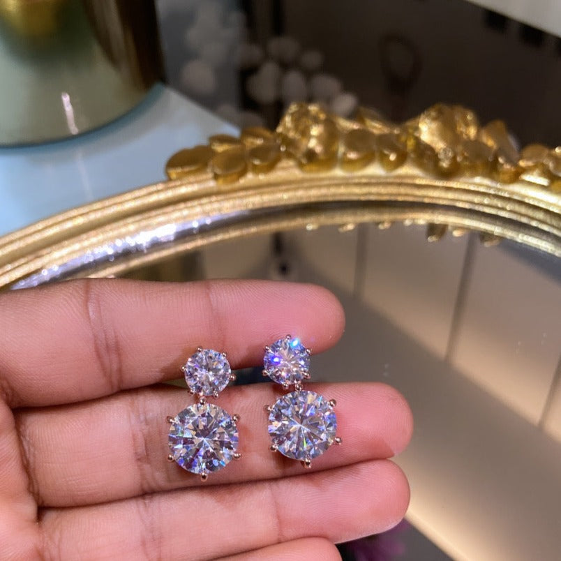 ROUND DROP dangler EARRING ♠️