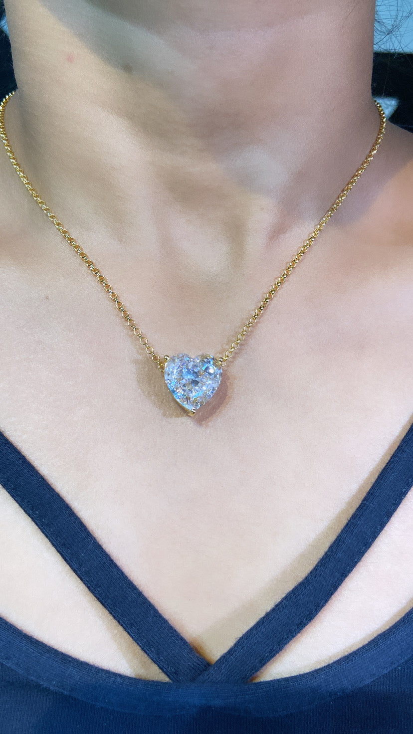 7ct Large Heart pendant chain ♠️