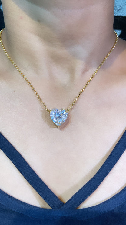 7ct Large Heart pendant chain ♠️