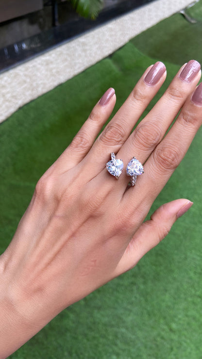 TWIN HEART RING