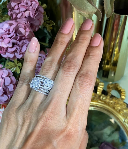 Best seller cluster setting liner ring (Get a Free Gift) 🩵🩵