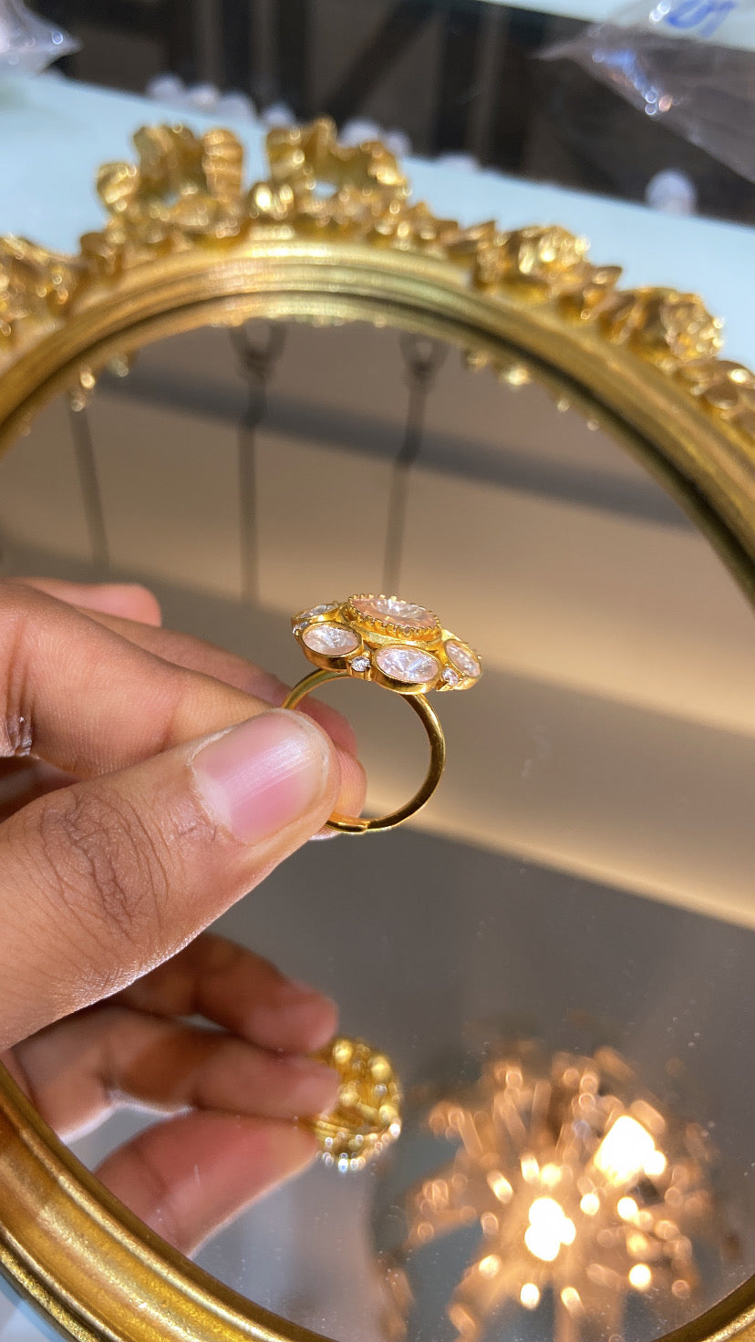 ALAIYA MOISSANITE POLKI RING